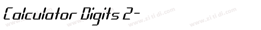 Calculator Digits 2字体转换